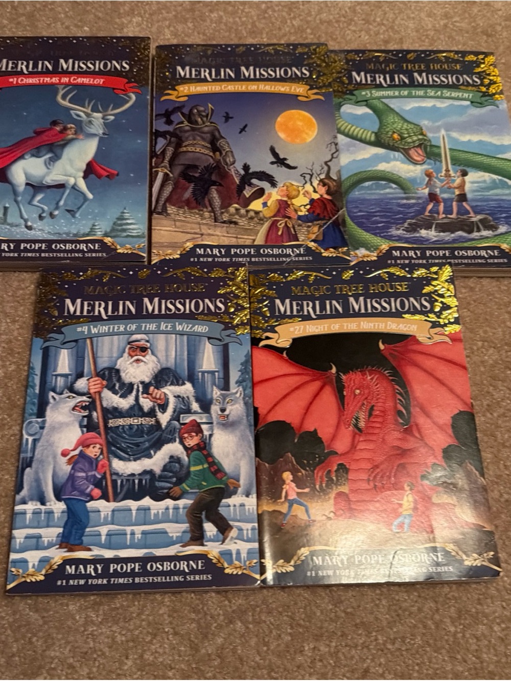 Merlin Missions Magic Tree House Kids Book Set -1,3,3,4,27